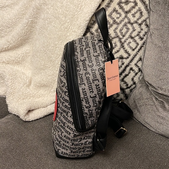 Juicy Couture Goth Black Heart Backpack Purse - Picture 2 of 11